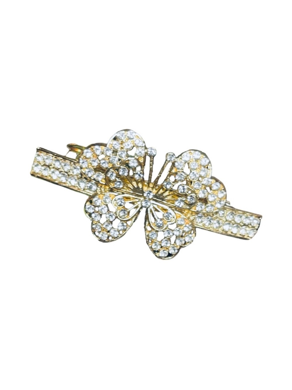 Elegant Gold Crystal Butterfly Hair Clip FINAL PRICE DROP